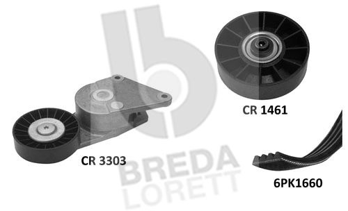 BREDA LORETT Поликлиновой ременный комплект KCA0008